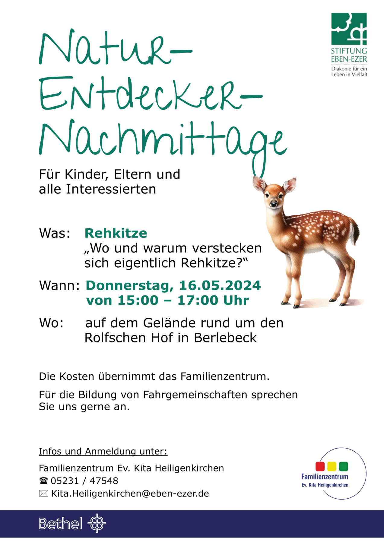 Plakat Kita Heiligenkirchen Naturentdeckernachmittage
